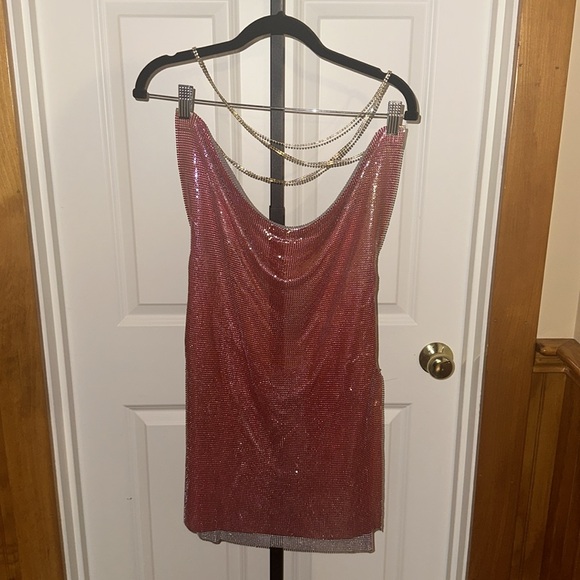 REVOLVE 8 Other Reasons Chainmail Mini Dress in Multi ONE SIZE FITS MOST NEW - Picture 5 of 15